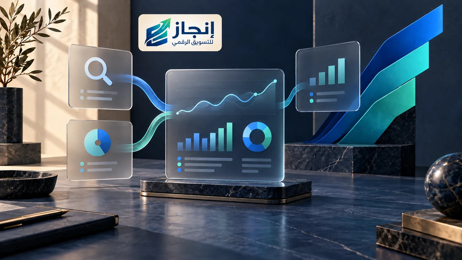لوحات بيانات البحث والتحليلات تتصل بلوحة موحدة لأداء الموقع